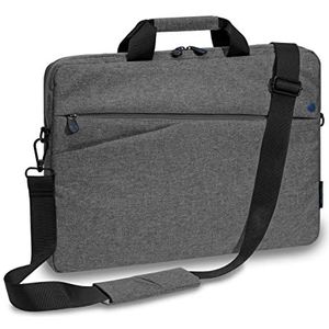 PEDEA laptoptas ""Fashion"" notebooktas schoudertas 17,3 inch grijs/blauw