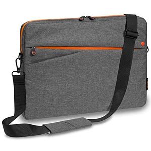 PEDEA laptoptas ""Fashion"" notebooktas schoudertas 13,3 inch grijs/oranje