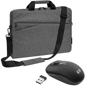 PEDEA laptoptas ""Fashion"" notebooktas tot 17 17,3 inch mit Maus grijs/blauw