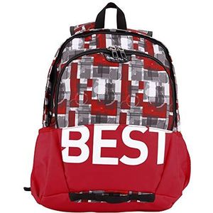 PEDEA Bestlife Taku Unisex rugzak schooltas vrijetijdstas met laptopvak tot 15,6 inch (39,6 cm), rood, rood, Rugzak