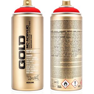Montana GOLD Fluor Verf VUURROOD spuitbus 400ml