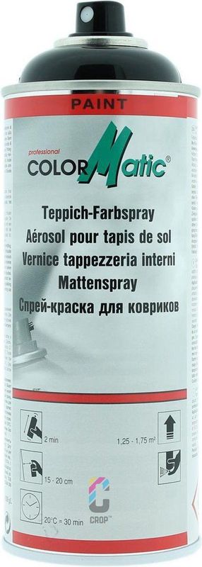 Colormatic Textiel Spray - Spuitbus - Zwart - 400ml - Hoogdekkende Verf voor Automatten