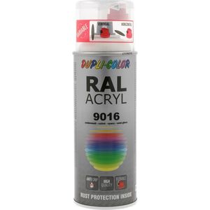 Dupli-Color acryllak zijdeglans RAL 9016 verkeerswit - 400 ml