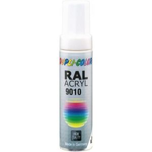 Dupli-Color acryl lakstift RAL 9010 glanzend - 12 ml.