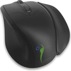 Quinta VM muis draadloos rechts medium verticale muis 2,4 Ghz 800- 2400dpi palmsteun WIN en MAC, Muis, Zwart