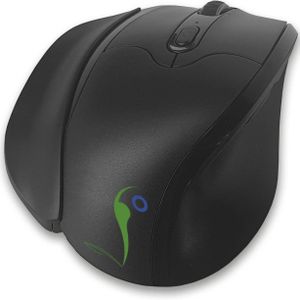 Quinta VM muis draadloos rechts medium verticale muis 2,4 Ghz 800- 2400dpi palmsteun WIN en MAC, Muis, Zwart