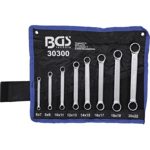 BGS 30300 | Ringsleutelset | vlak | 6-22 mm | 8-dlg.