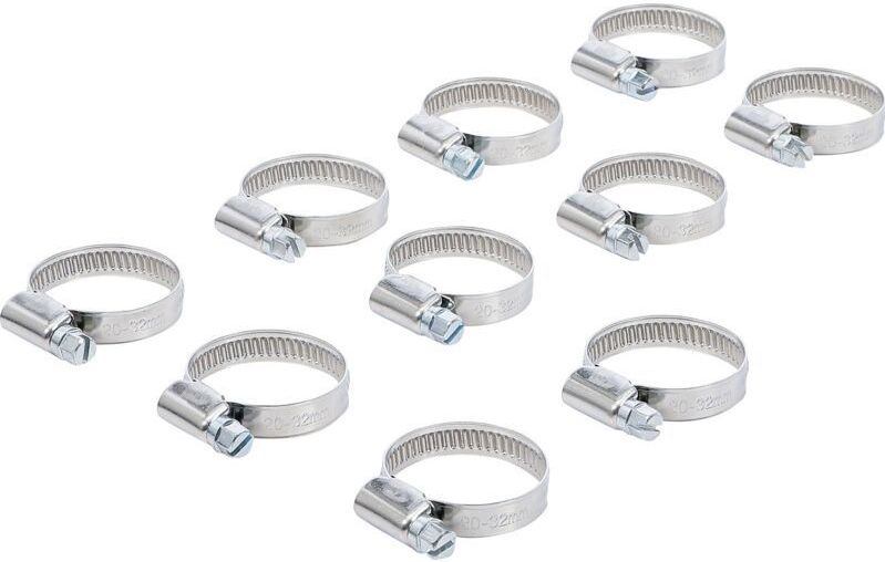 BGS Slangklem roestvrij 20 x 32 mm 10 delig