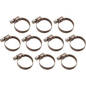 BGS Slangklem roestvrij 30 x 45 mm 10 delig