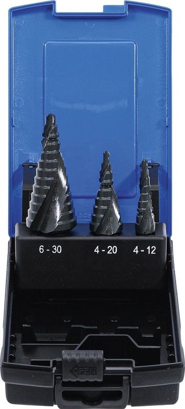 BGS - Trappenboor - Ø 4-30 mm - 3 Delig - HSS Staal - Nitride Coating