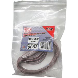 BGS 8853-1 - Bande à poncer | 10 mm x 330 mm | 12 pièces pour art. 8853