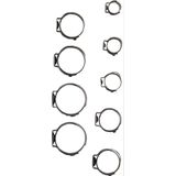 BGS roestvast stalen slangklemmen assortiment Ø 5,8 - 21 mm 170 s...