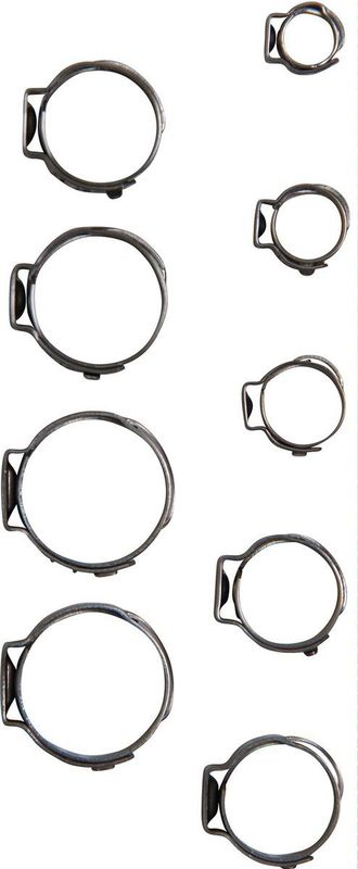 BGS roestvast stalen slangklemmen assortiment Ø 5,8 - 21 mm 170 s...