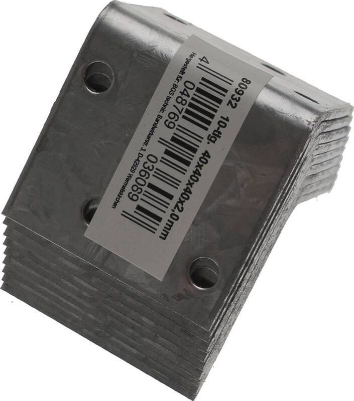 BGS Hoekverbinder 40 x 40 x 40 mm, 10 stuks
