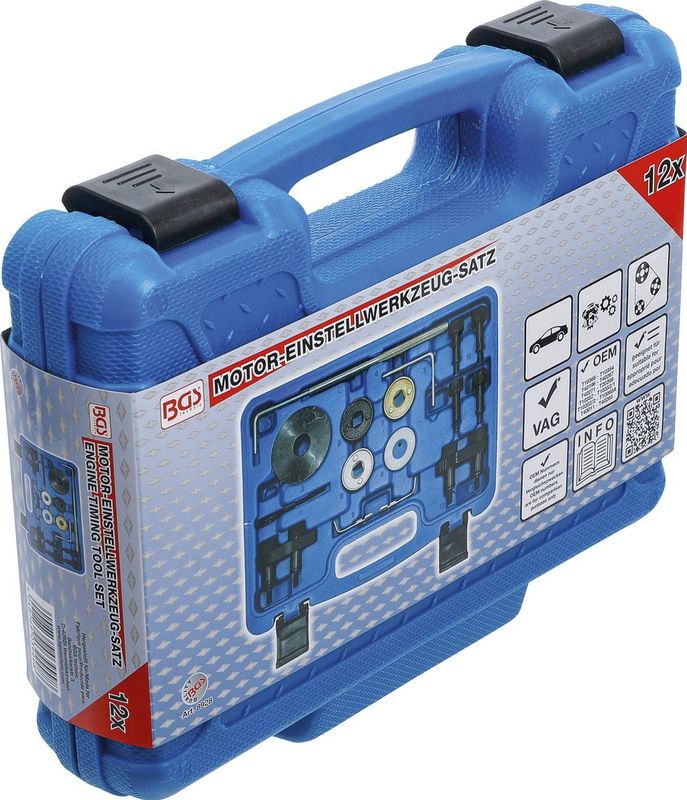 BGS - Motorafstelset - Voor VAG 1.8 / 2.0L FSI / TFSI - Inclusief Krukas-drukstuk en Nokkenas-blokkeerpen