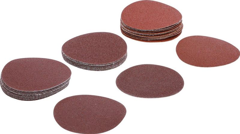 BGS Schleifblatt-Satz für Exzenterschleifer Ø 75 mm K 60 - 80 - 120 30tlg. - 70195