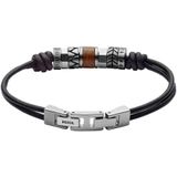 Fossil - JF84196040 - Armband - Zwart - Leer