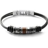Fossil - JF84196040 - Armband - Zwart - Leer