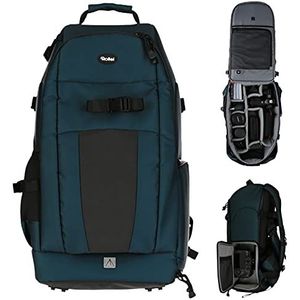 Rollei Fotoliner Ocean L Grote camerarugzak bestaande uit 36 gerecyclede PET-flessen, met regenhoes, handbagage, verkrijgbaar in drie kleuren, Benzine.