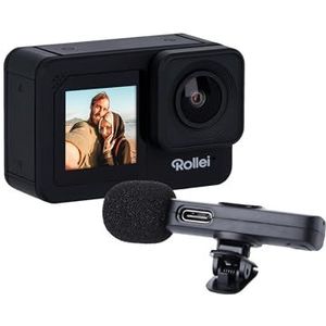 Rollei Actioncam D6Pro 5K video, 2,2 inch IPS touchscreen, waterdicht tot 5 m, 6-assige beeldstabilisatie, draadloze microfoon inbegrepen