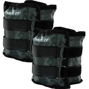 MOVIT 2-pack gewichtsmanchetten voor polsen en enkels 2x 1,5kg hardloopgewichten grijs
