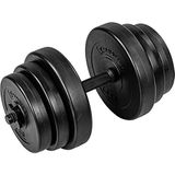 MOVIT® Dumbbell 20 kg - Kunststof - Halter met Gewichten - Zwart - 25 mm