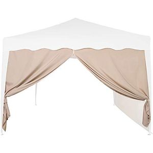 INSTENT® Basis zijwand/zijdeel voor paviljoen 3x3m met raam of ritssluiting, waterafstotend en ademend, kleur naar keuze, voor feesttent, partytent