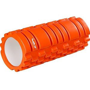 MOVIT fascia roller „FASCIA“, niet-giftige, door TÜV SÜD geteste massagerol, schuimroller voor fascietraining door triggerpoint zelfmassage, oranje, afmeting: 33x14 cm