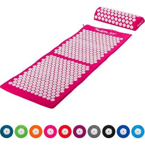 Acupunctuurmat met kussen - Roze - 130x50cm