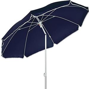 STILISTA strandparasol 160 cm inclusief draagtas, parasol, UV 30, grondpin, verstelbare hellingshoek en hoogte, keuze uit diverse kleuren, blauw