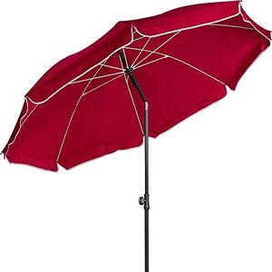 STILISTA strandparasol 200 cm inclusief draagtas, parasol, UV 30+, grondspies, verstelbare hellingshoek en hoogte, kleur naar keuze, bordeaux