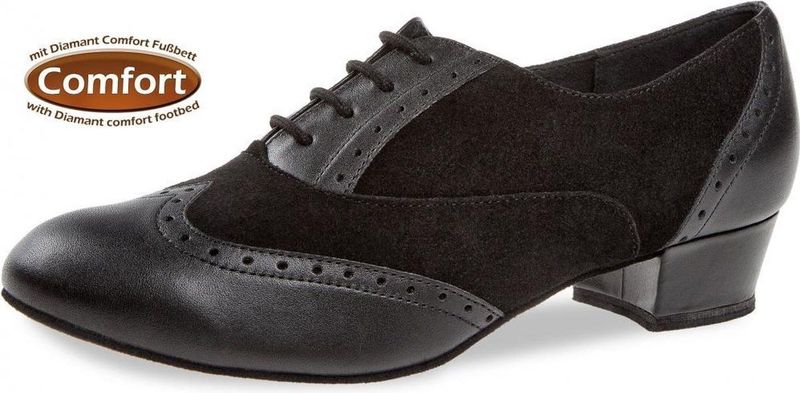 Diamant Dames dansschoenen 063-029-070 standaard & latijn, zwart, 41 EU