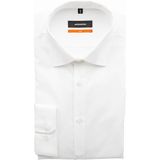 Zijdestickers - Heren Overhemd - Wit - 100% Katoen - Slim Fit