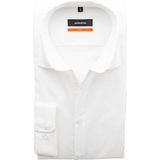 Zijdestickers - Heren Overhemd - Wit - 100% Katoen - Slim Fit