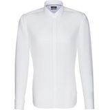 Seidensticker - Shaped Fit - Overhemd - Wit - Strijkvrij - Boordmaat: 37