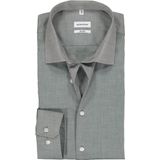 Seidensticker - Shaped Fit Overhemd - Grijs - 100% Strijkvrij Katoen