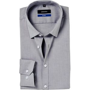 Seidensticker - Shaped Fit Overhemd - Grijs - 100% Strijkvrij Katoen
