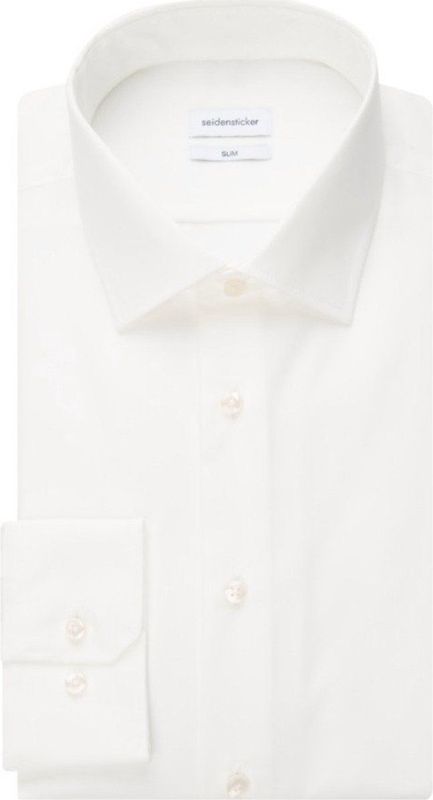 Seidensticker - Overhemd - Zwart - Katoen - Smalle Pasvorm