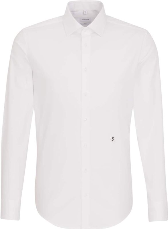 Seidensticker - Zakelijk Overhemd - Strijkvrij - Kent Kraag - Lange Mouwen - 100% Katoen - Wit