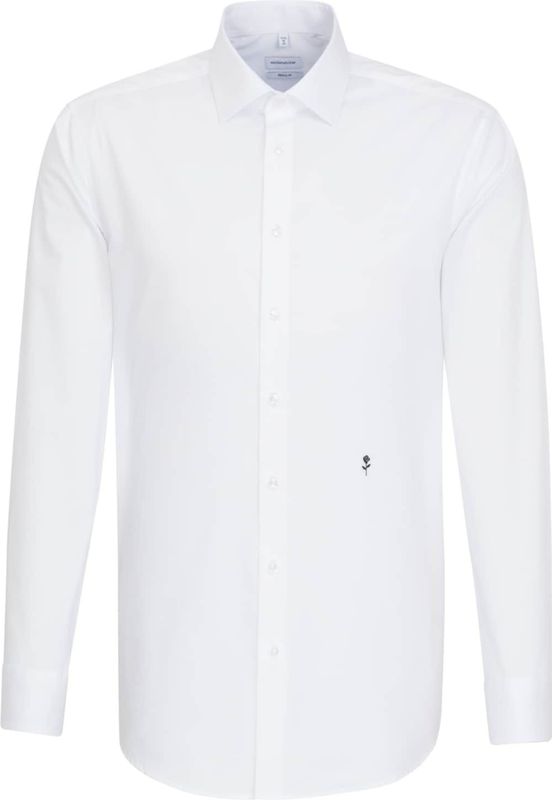 Seidensticker regular fit overhemd, popeline, wit