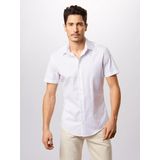 Seidensticker - Overhemd - Wit - Katoen - Slim Fit - Korte Mouwen