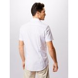 Seidensticker - Overhemd - Wit - Katoen - Slim Fit - Korte Mouwen