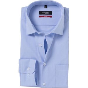 Seidensticker - Regular Fit - Overhemd - Lichtblauw - 100% Katoen, Strijkvrij
