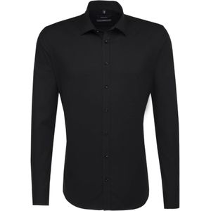 Herenoverhemd - Zwart - Chambray - Getailleerd