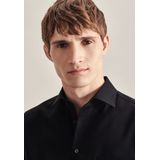 Seidensticker - Overhemd - Zwart - Katoen - Regular Fit