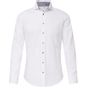 Seidensticker - Herenoverhemd - Wit - 100% Katoen - Slimfit
