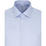 Seidensticker - Blauw Effen - Overhemd - 100% Katoen - Kent Kraag