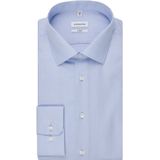 Seidensticker - Blauw Effen - Overhemd - 100% Katoen - Kent Kraag