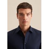 Seidensticker - Blauw Effen - Overhemd - 100% Katoen - Kent Kraag