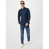 Seidensticker - Herenoverhemd - Donkerblauw - 100% Katoen - Slim Fit